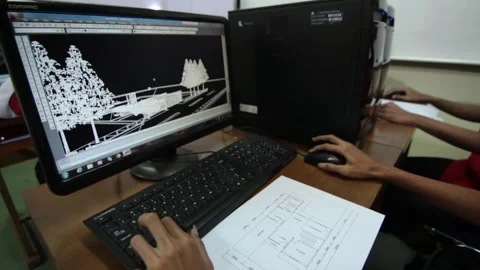 Architectural Industrial Work_Architectural Modelling Design_CAD Stock Footage 210298751