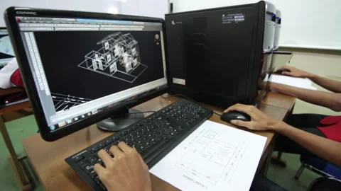 Architectural Industrial Work_Architectural Modelling Design_CAD Stock Footage 210298771