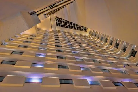 Architectural interior details of a five star hotel Stock Photos