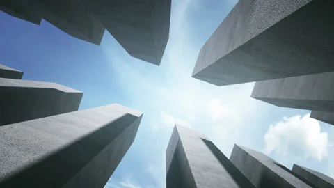 Architectural light and shadow Stock Footage