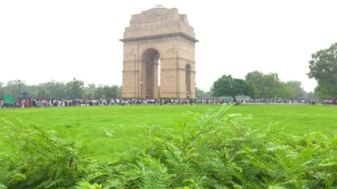 Architectural Marvel India Gate, Colonial Era Monument Stock-Footage 320383054
