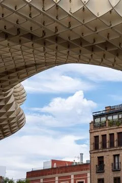 Architectural Marvel - A Modern Structure Against a Blue Sky. Stock Photos
