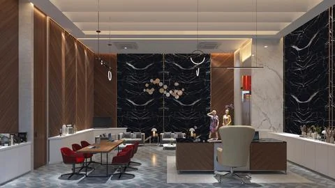 Architectural Marvels Exploring the Iconic Office room Design of Shopping C.. Illustrazione stock