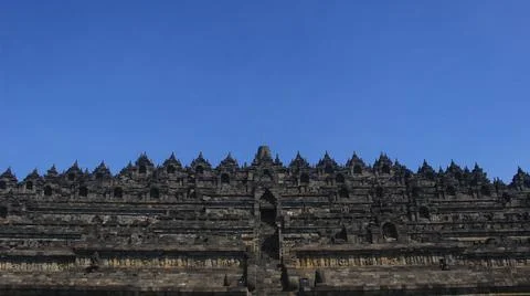 Architectural masterpieces of the archipelago's past at Borobudur Temple Stock Photos