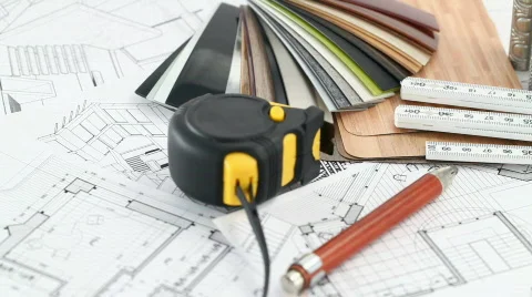 Architectural materials Stock Footage