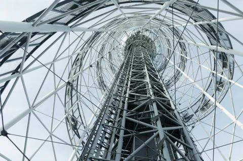 Architectural metal construction conical shape. Stock Photos