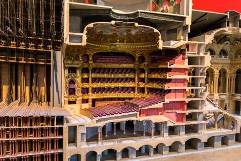 Architectural model of The Opera or Palace Garnier. Paris, France Stock Photos