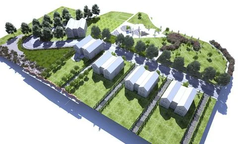 Architectural model render Stock Illustration