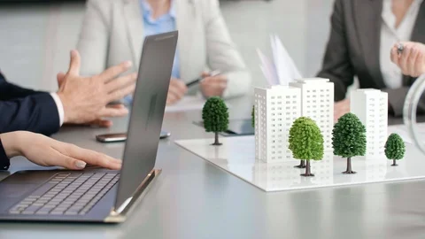 Architectural model on the table and arc... | Stock Video | Pond5