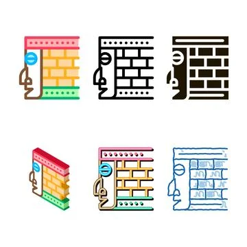 Architectural multipack element vector outline Ilustração Stock