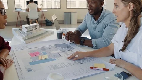 Architectural office client meeting Video stock 73223452