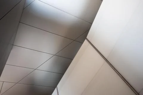 Architectural pattern on ceiling in modern building Stock Photos