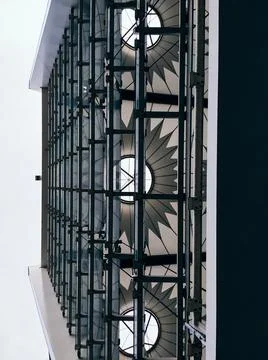 Architectural pattern outdoors bottom view 库存照片