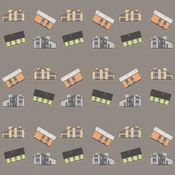 Architectural pattern seamless Illustrazione stock