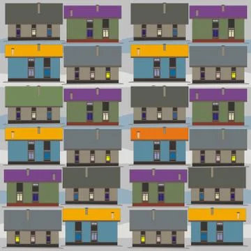 Architectural pattern seamless Stock Illustration