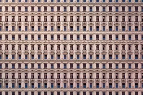 Architectural pattern, windows with stucco of an old berlin house Stock Photos