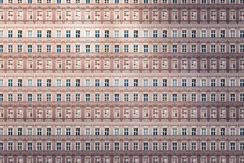 Architectural pattern, windows with stucco of an old berlin house Stock Photos
