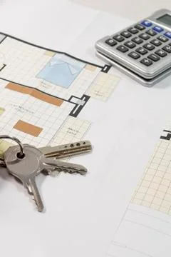 Architectural plan for building a house Stock-Fotos
