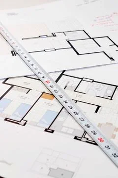 Architectural plan for building a house 스톡 사진