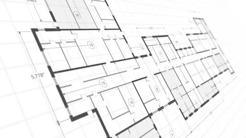 Architectural plan .House plan project .Engineering design .Industrial cons. Stock Illustration