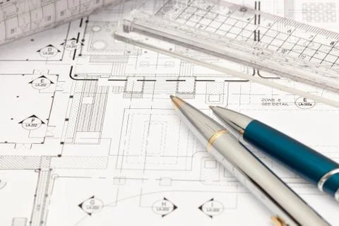 Architectural plan Stock Photos