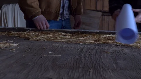 Architectural plans, Architects at work, Construction Stock Footage 124938942