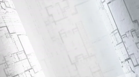 Architectural Plans Background, Architecture Blueprints. Loop. Stock Footage 61905915