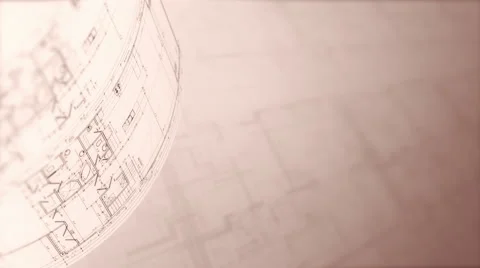 Architectural Plans Background, Loop. Stock-Footage 61907153