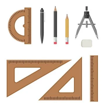 Architectural professional equipment. Stock Illustration