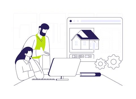 Architectural programming abstract concept vector illustration. Stock Illustration