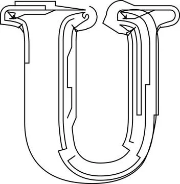 Architectural project font, technical draw style alphabet. Geometrical typo.. Stock Illustration