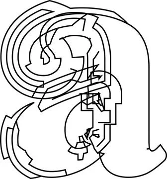 Architectural project font, technical draw style alphabet. Geometrical typo.. Illustrazione stock