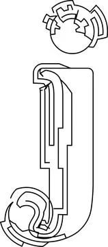 Architectural project font, technical draw style alphabet. Geometrical typo.. Illustrazione stock