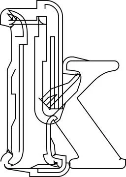 Architectural project font, technical draw style alphabet. Geometrical typo.. Stock Illustration