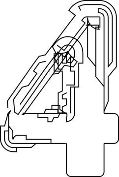 Architectural project font, technical draw style alphabet. Geometrical typo.. Stock Illustration