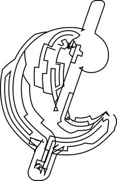 Architectural project font, technical draw style alphabet. Geometrical typo.. Stock Illustration