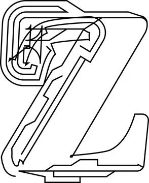 Architectural project font, technical draw style alphabet. Geometrical typo.. Illustrazione stock