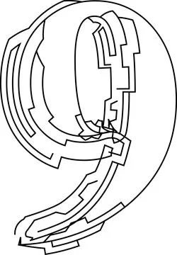 Architectural project font, technical draw style alphabet. Geometrical typo.. Stock Illustration