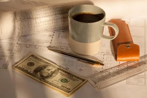 Architectural project management Stock Photos