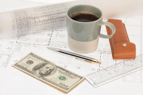 Architectural project planning Stock Photos