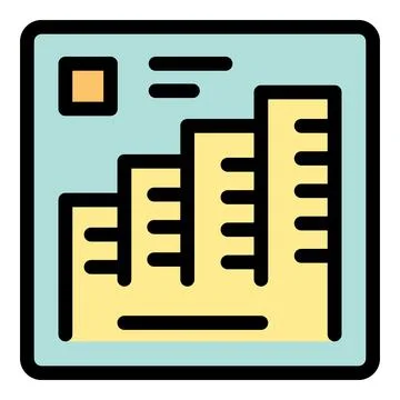 Architectural project showing increasing buildings on a plan Stock Illustration