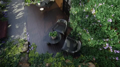 Architectural Sanctuary, Modern A Frame House in a Dense Tropical Forest Stock Footage 325636927