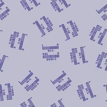 Architectural scale drafter line seamless pattern Illustrazione stock