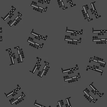 Architectural scale drafter vector seamless pattern Illustrazione stock