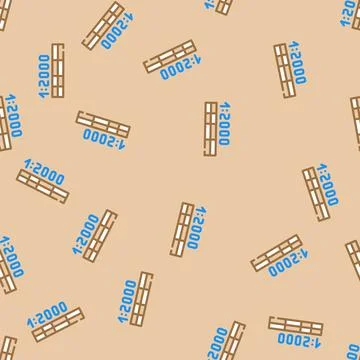 Architectural scale drafter vector seamless pattern Illustrazione stock