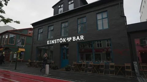 Architectural shot Einstök Einstok Beer Brewery Arts District Reykjavik Iceland Stock-Footage 194077415