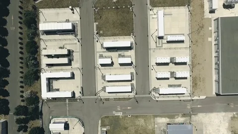 Architectural structure of a power plant. Overview, aerial video. Stock Footage 70390374