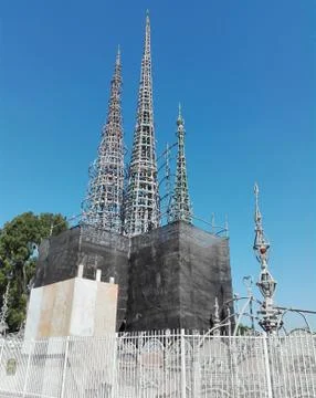 Architectural structures WATTS TOWERS by Simon Rodia, LOS ANGELES Foto stock