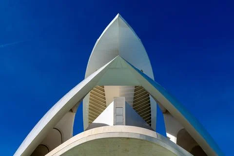 Architectural tower detail at Queen Sofia Palace Valencia Foto stock