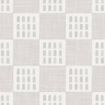 Architectural vector seamless pattern. Paper cut style collage background Stock Illustration